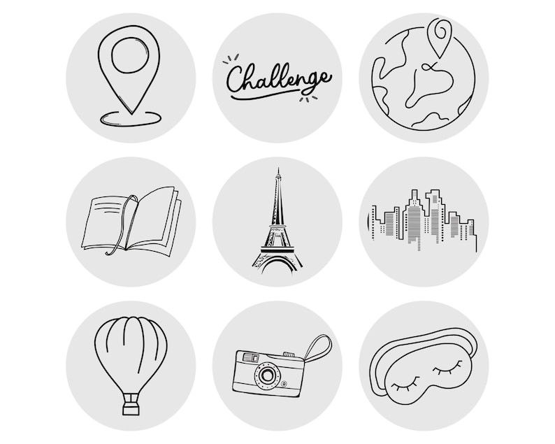 Travel Highlights Highlight Covers Instagram Travel Etsy