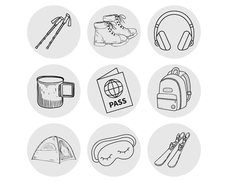 Travel Highlights Highlight Covers Instagram Travel Etsy