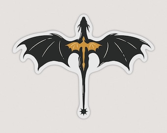 Fourth Dragon Sticker | Bookish | Booktok | Kindle Stickers | Dragon Sticker | Fantasy Reader Sticker | Vinyl Sticker | Waterproof Sticker
