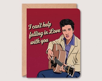 Falling In Love Card | Elvis Greeting Card | Pop Culture Cards | Love Greeting Cards