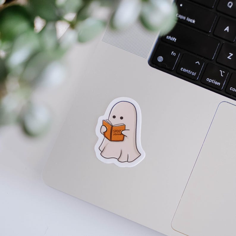 Ghost Reading Sticker | Halloween Sticker | Ghost Sticker | Booktok ...