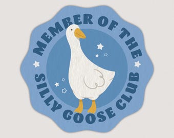 Silly Goose Club Sticker | Bookish | Booktok | Kindle Stickers | Vinyl Sticker | Waterproof Sticker