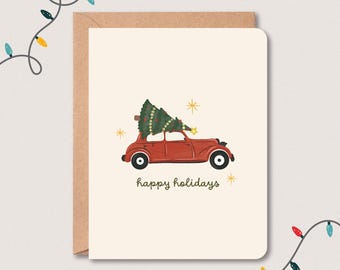 Happy Holidays Card | Christmas Card | Christmas Truck