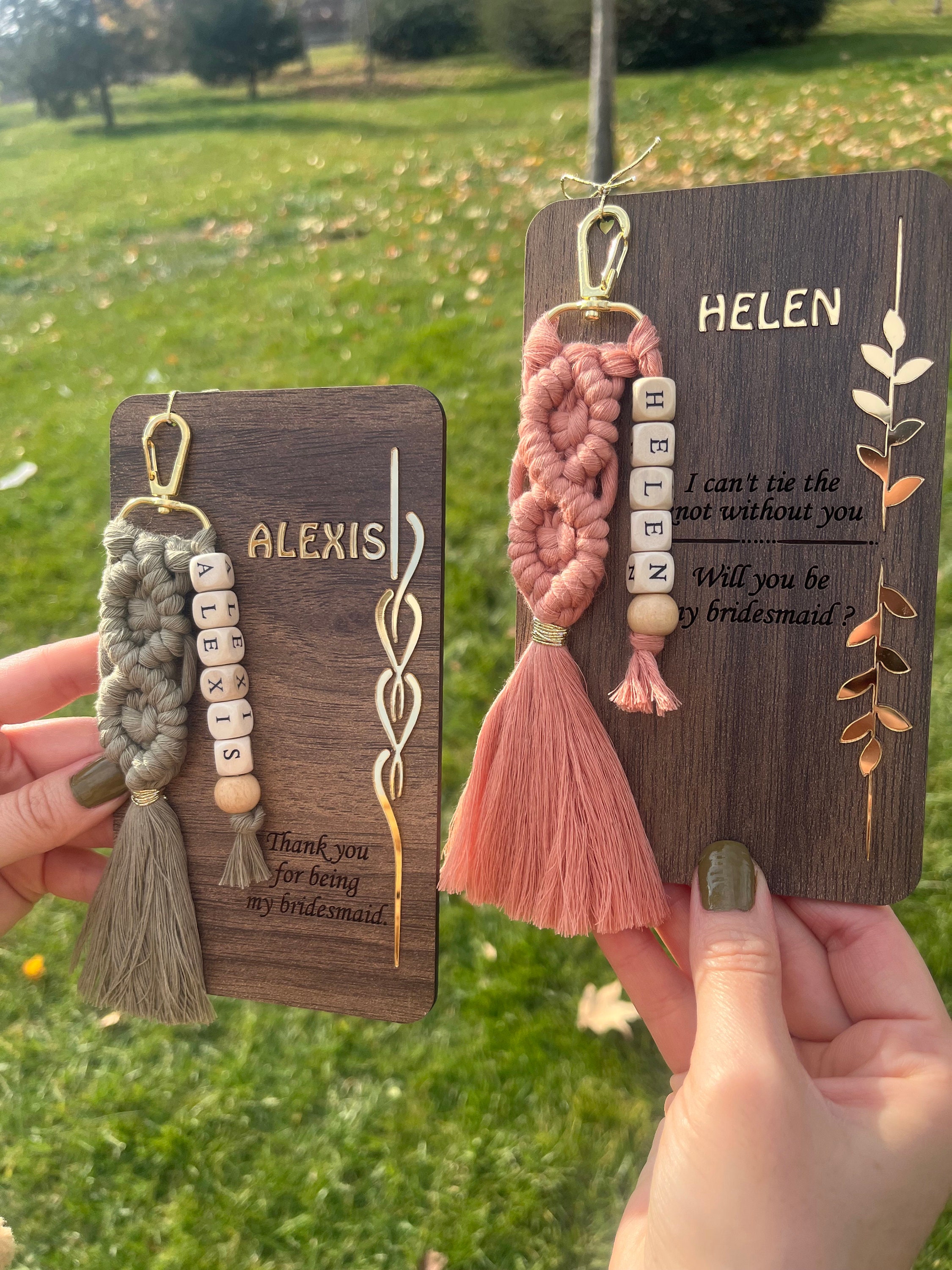 Wooden Custom Design Bridesmaid Invitation, Wooden Wedding Invitation ...