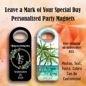 Imanes abridores de botellas personalizados para eventos memorables