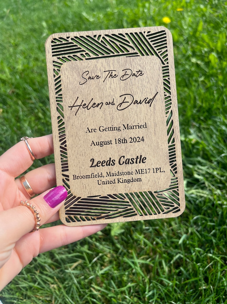 Personalized Wooden Wedding Invitation Rustic Invitation Etsy