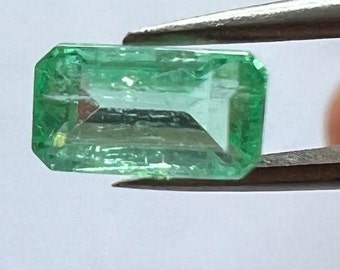 Genuine Emeralds Baguette Cut from Colombia