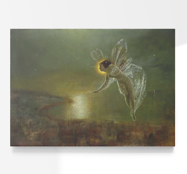 John Atkinson Grimshaw Spirit of the Night Romanticism, Symbolism Painting, Vintage Fairy Print, Fine Wall Art Poster, Artwork Pictures image 3