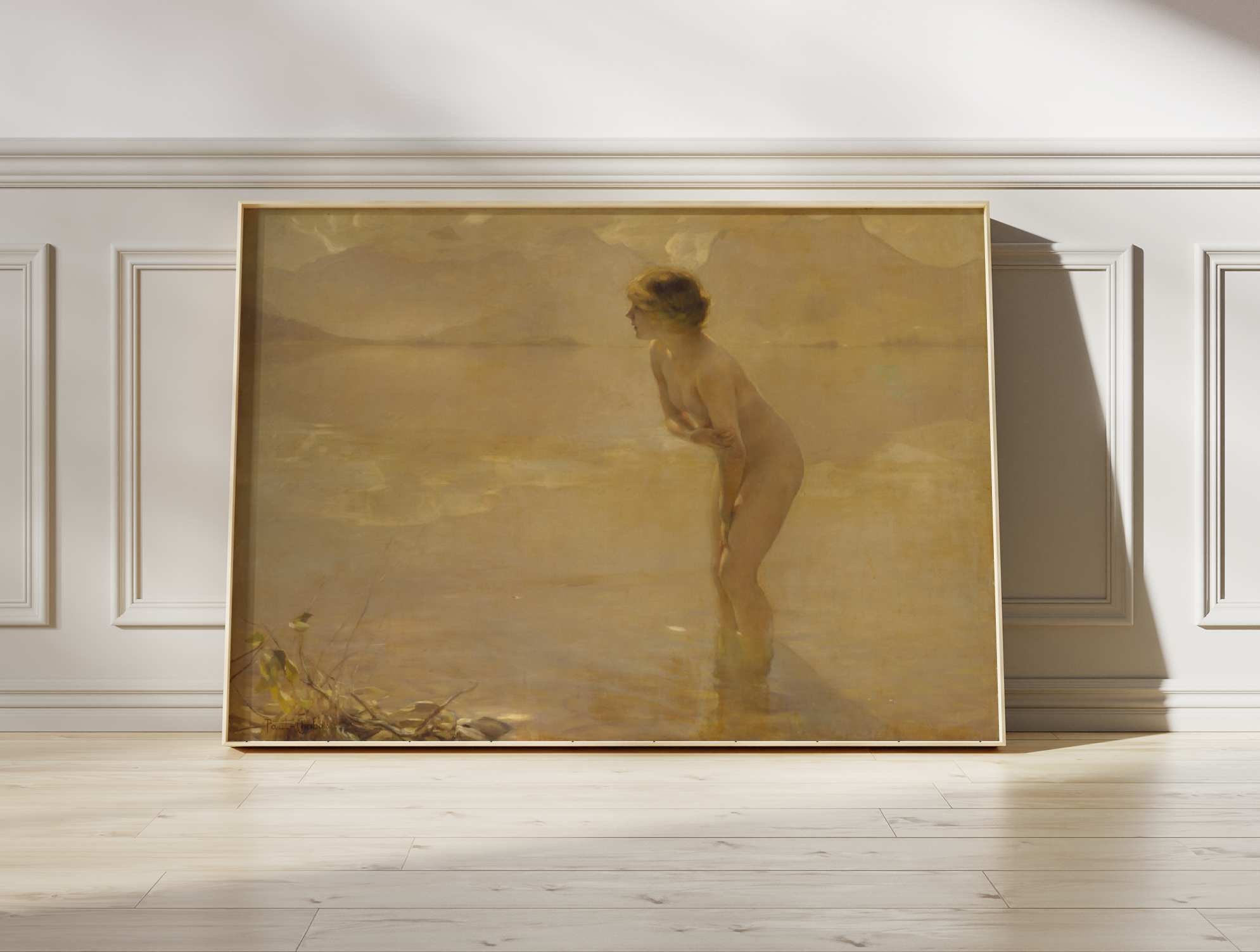 Paul Chabas September Morn Nude in Lake Vintage Nude Female