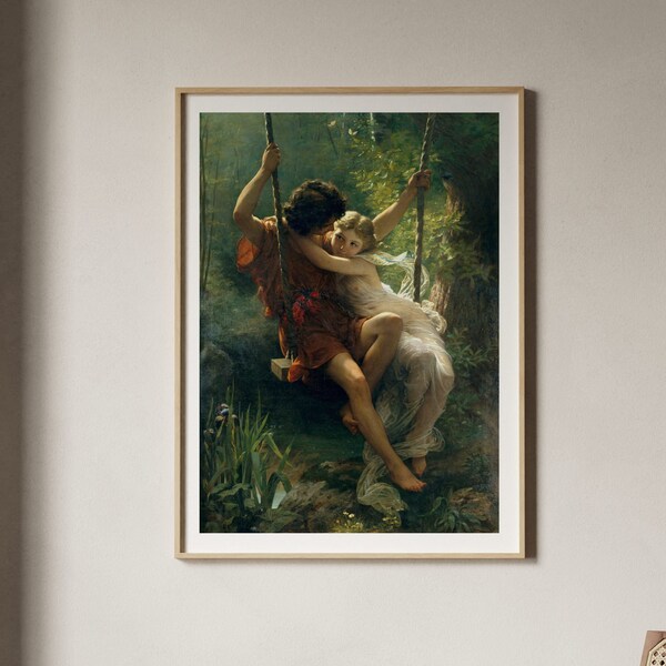 Pierre Auguste Cot Springtime | Vintage Painting, Print, Wall Art, Poster, Picture, Home Decor