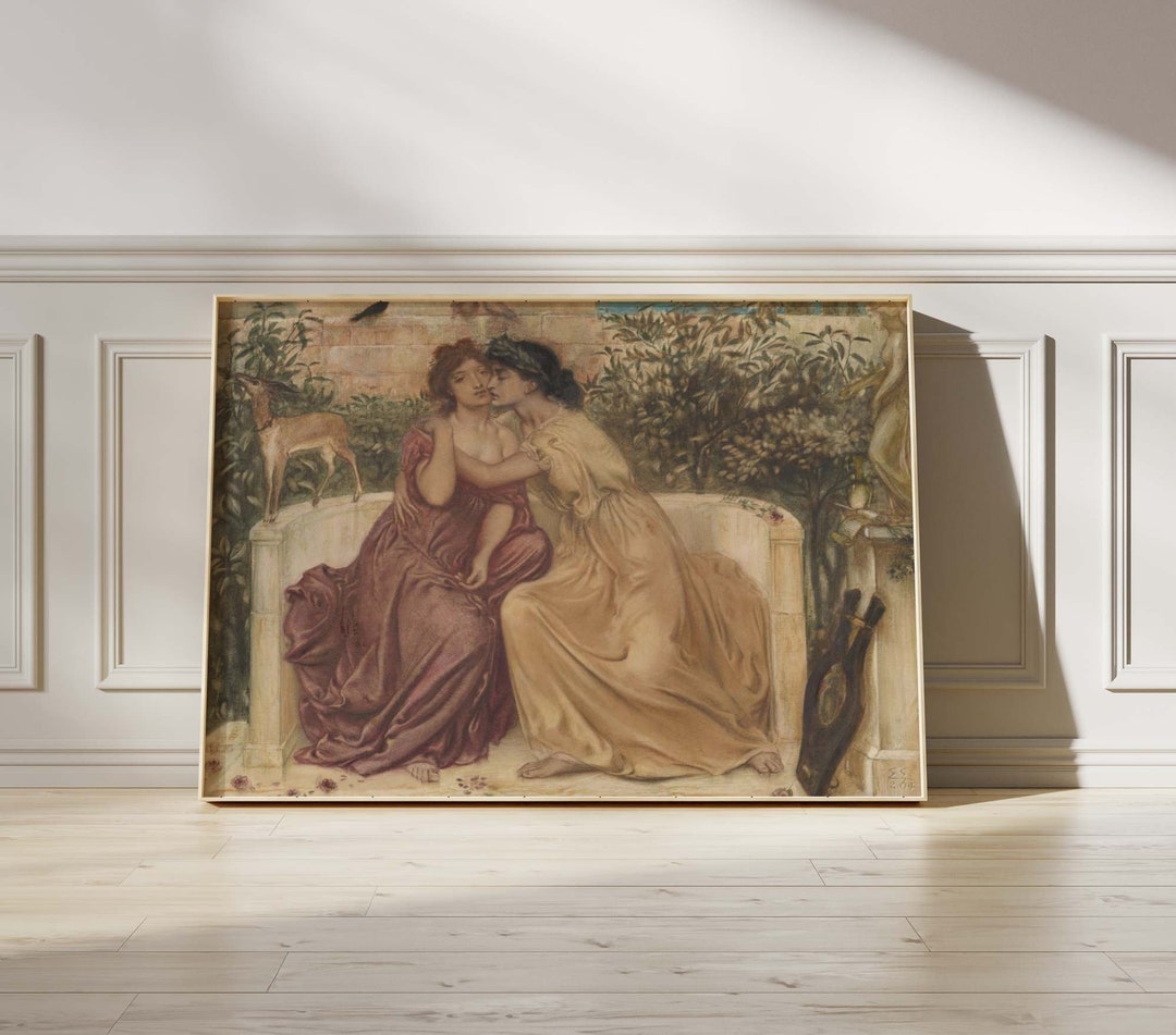 Simeon Solomon Sappho and Erinna in a Garden at Mytilene LGBT Painting