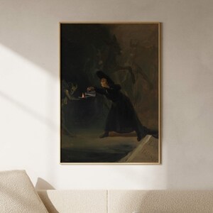 Set of 2 Francisco De Goya Prints Witches Flight Bewitched Man Painting ...