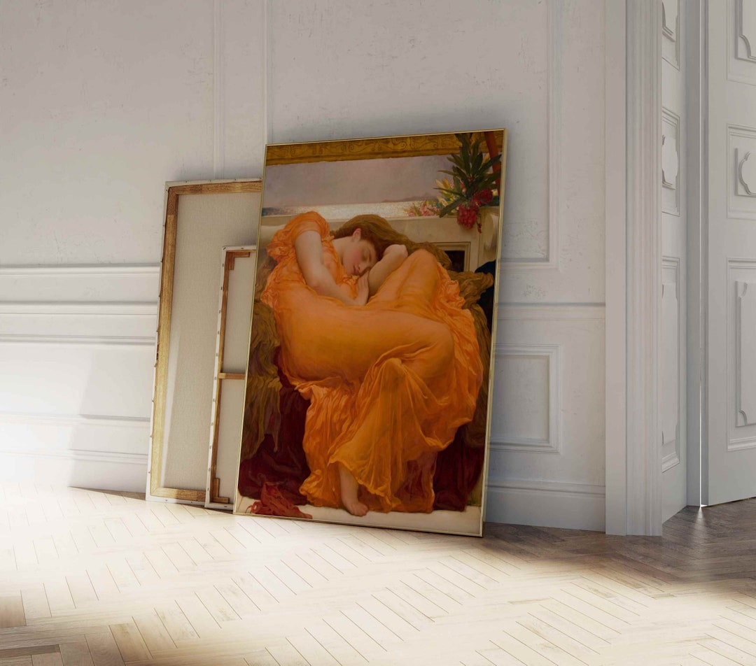Frederic Lord Leighton Flaming June Victorian Portrait Etsy