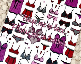 Adult Coloring Book NSFW | Leather & Lace Aesthetic | Kinky Quote Coloring Pages | 18+ Printable