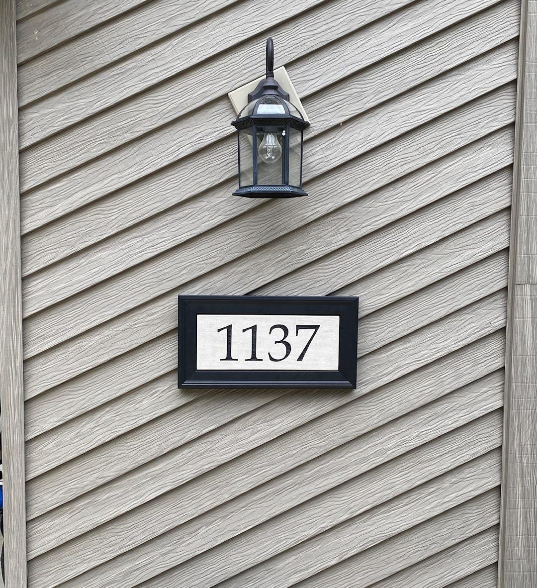 Framed Address, up to 5 Numbers, NO BORDER - for ANY Siding - 20