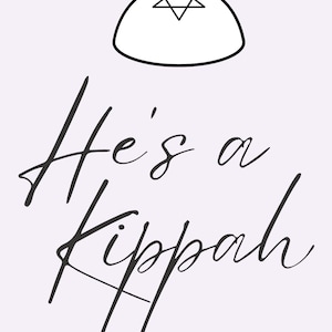 Ele é um cartão de casamento judeu atrevido Kippah