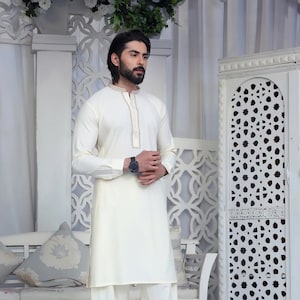 Men&#39;s Kameez Shalwar: Pakistani Indian 2-Piece Suit