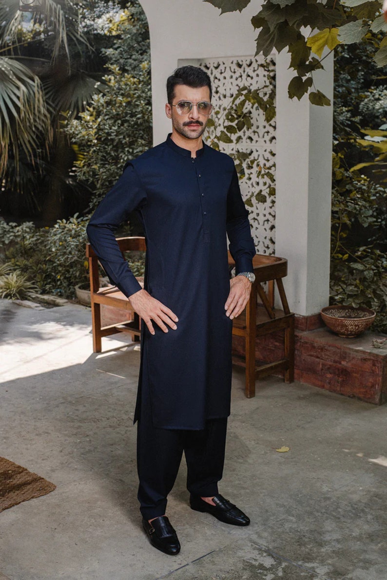 Kameez Shalwar Men Pakistan Indian Collection, Simple and Decent , Best choice for Men, Classic 2 pieces Shalwar Kameez, Premium fabric. image 4