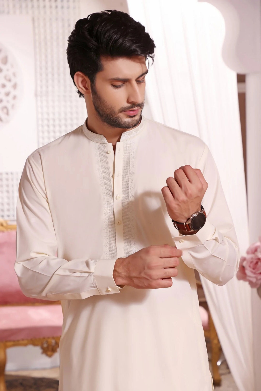 Men's Kameez Shalwar: Classic Pakistani Indian Suit - Etsy New Zealand, image size:1080x1619