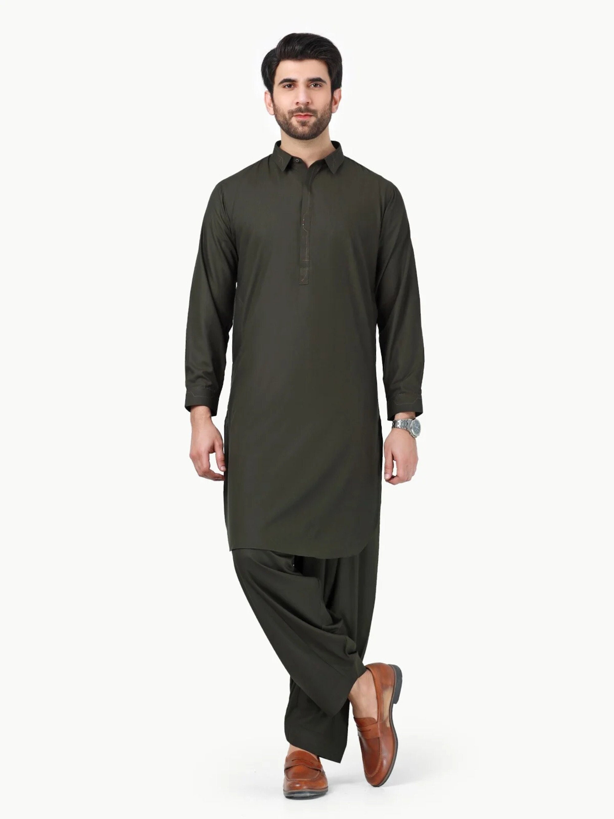 Buy Dark Green Shalwar Kameez Men Online In India India