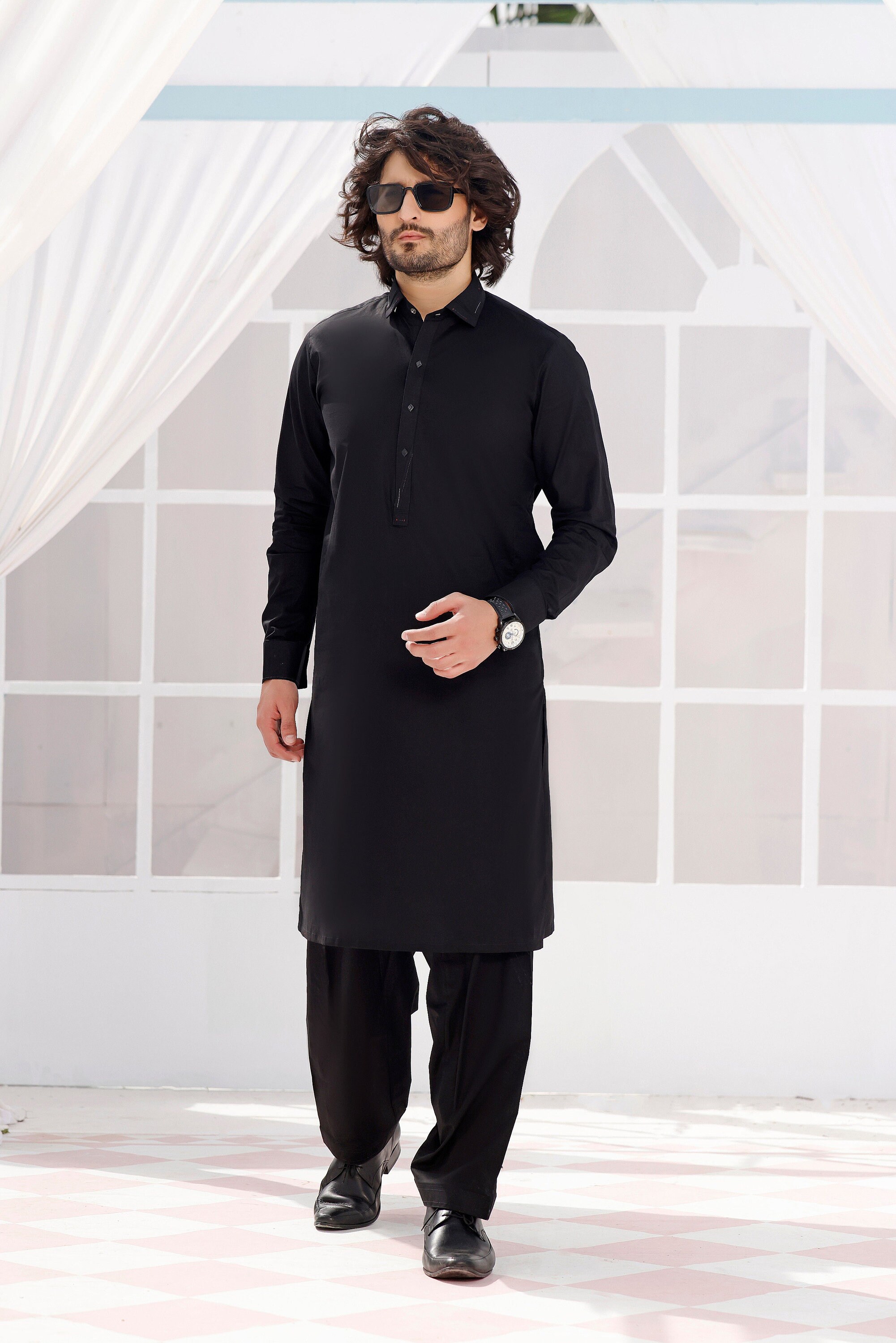 Pakistani Indian Men Black Shalwar Kameez Decent Black Finest Stitch Italian Thread Formal Dressing Wedding Collection. Etsy Canada