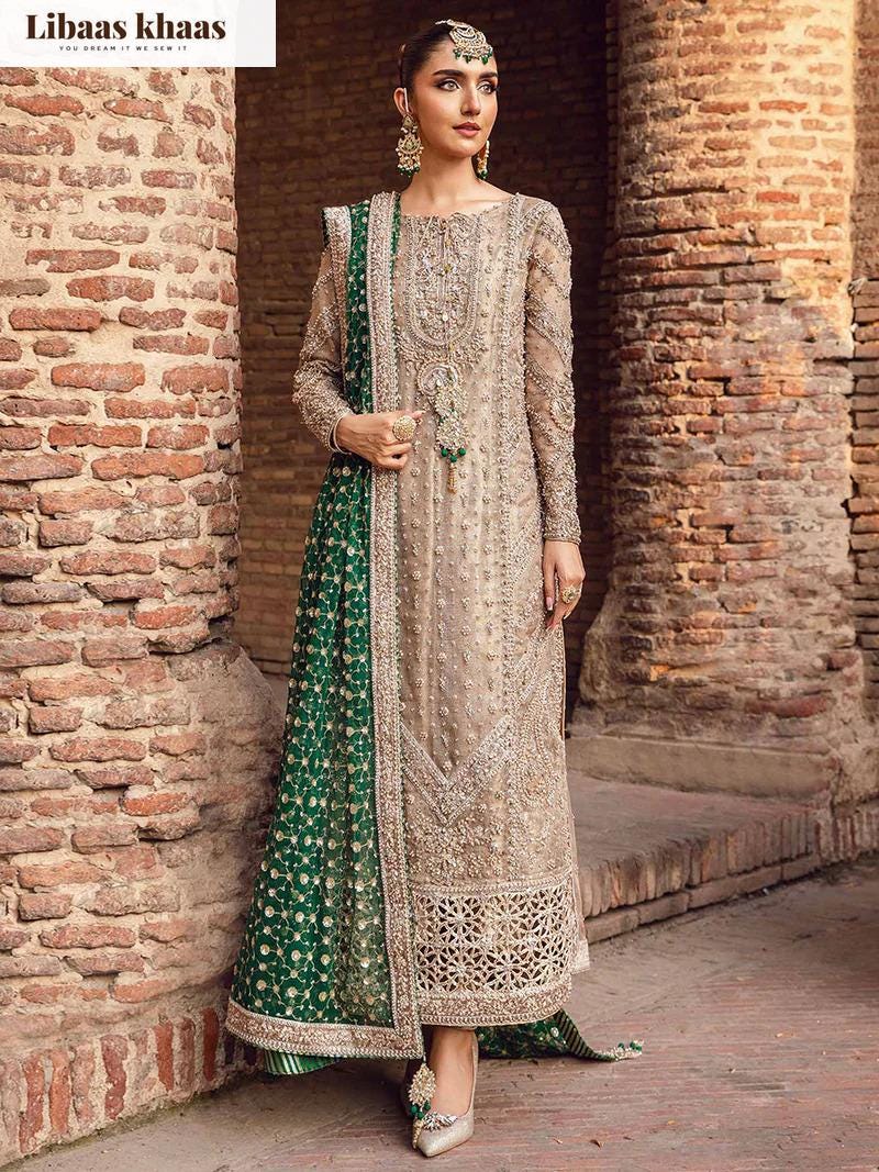 Maria B Fancy Long Dresses For Weddings Gold Maria B Wedding Dress 2018 Maria B Bridal Dresses – Prince Fancy