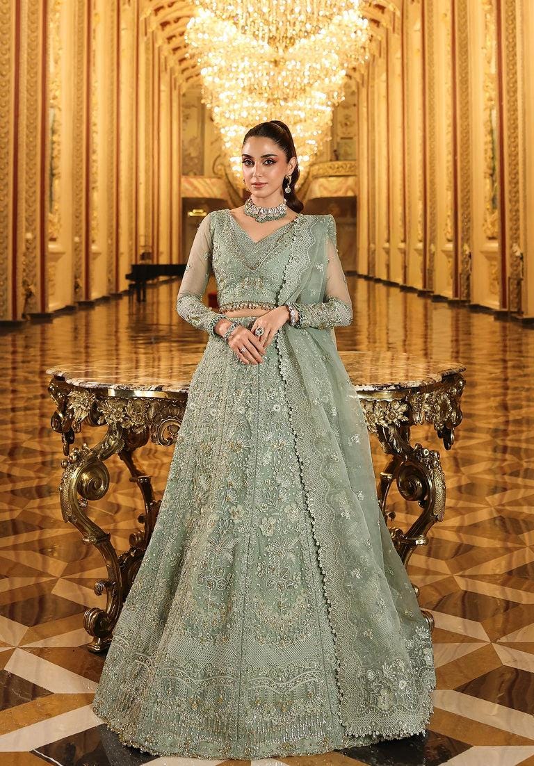 sachin and babi light blue dress Maria.b Bridal Dress