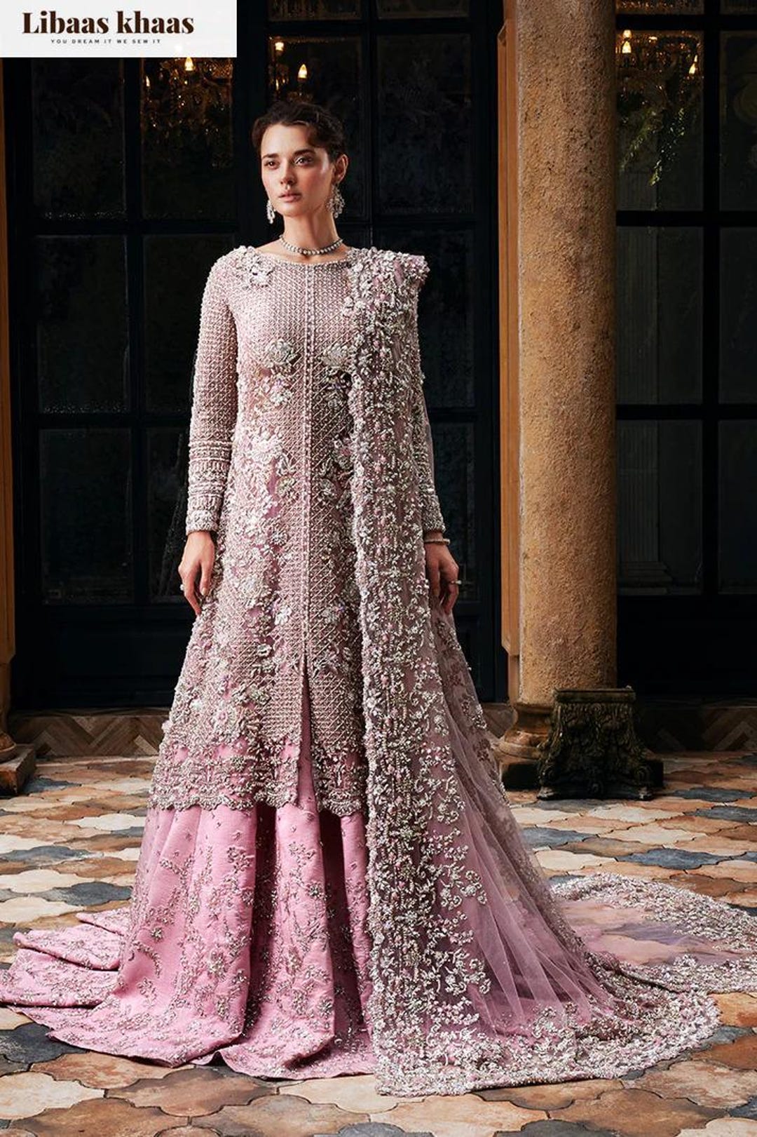 Pakistani Indian Maxi Dress,maria B Designer Lehenga Choli: Hand