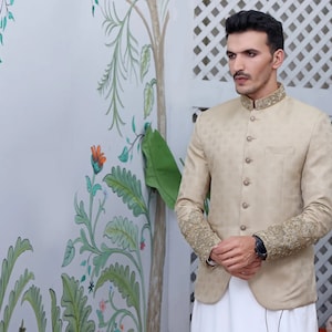 Men Prince Coat, Men Wedding Collection, Hand Made Prince Coat, Men Shalwar kameez Wear, Men Formal Event Wear