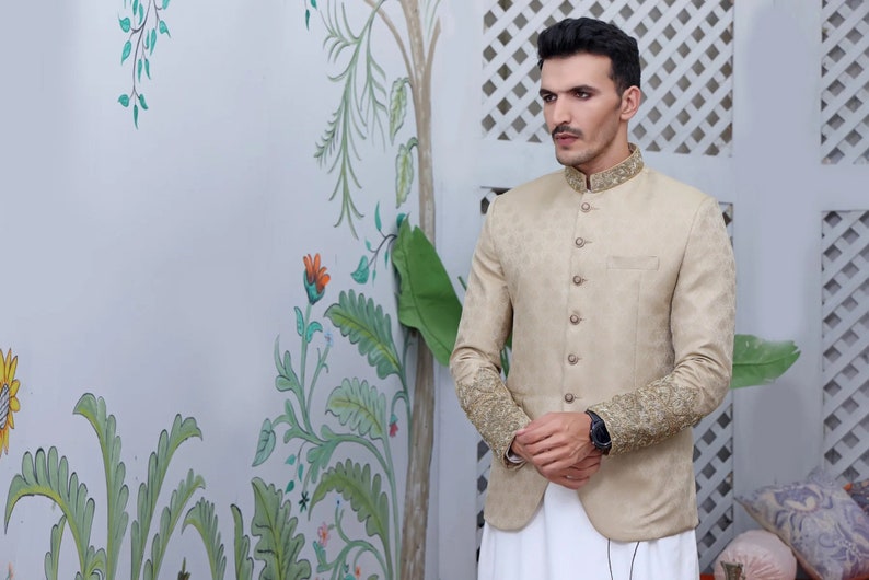 Gem Garments Silk Formal Men Prince Coat - Sheraz
