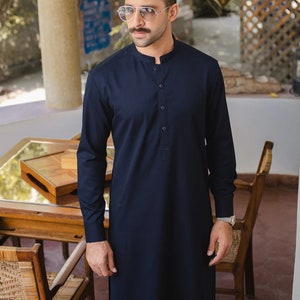 Kameez Shalwar Men Pakistan Indian Collection, Simple and Decent , Best choice for Men, Classic 2 pieces Shalwar Kameez, Premium fabric. image 2
