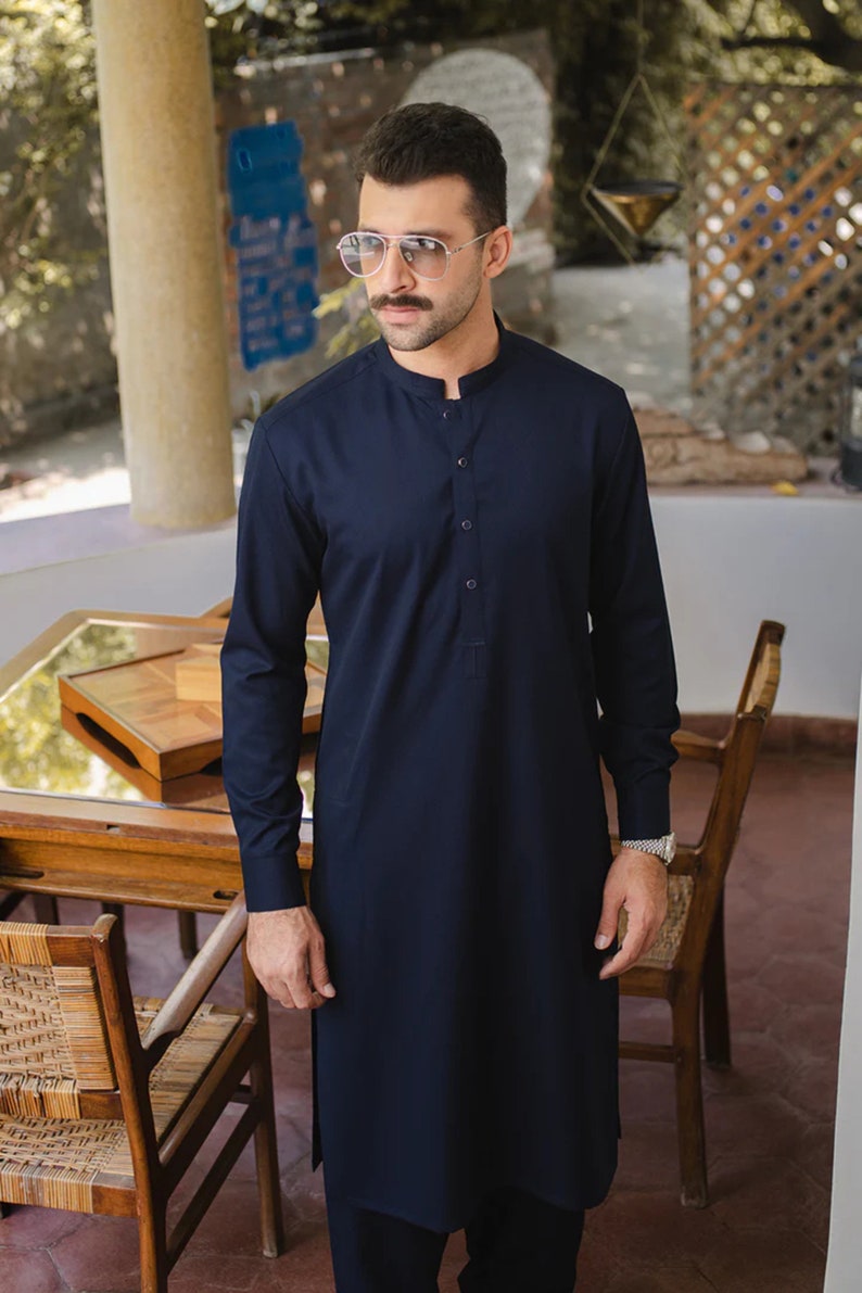 Kameez Shalwar Men Pakistan Indian Collection, Simple and Decent , Best choice for Men, Classic 2 pieces Shalwar Kameez, Premium fabric. image 2