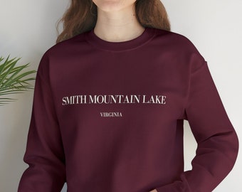 Sudadera SML Lake Crewneck Smith Mountain Lake Regalo Estético Sudadera de Viaje Regalo de Gran Tamaño para Ella