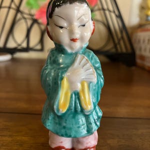 Japanese Woman in Teal Figurine