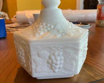 Imperial Milk Glass Candy Dish From 1950s