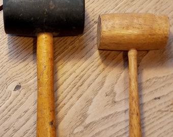 Antique Wooden Handled Hammers
