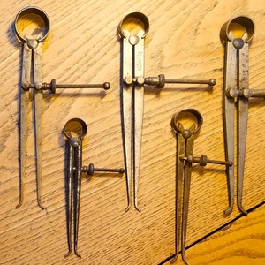Antique Engineer Inside Calipers Metal Brown Sharpe Craftsman Starrett