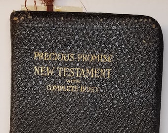 Precious Promise Nowy Testament Autoryzowana wersja Nowego Testamentu Antyczna zakładka dołączona 1913