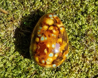 Vintage Hand Glazed Ceramic Egg