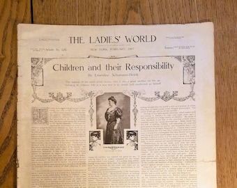 Vintage tijdschrift The Ladies World Magazine februari 1907