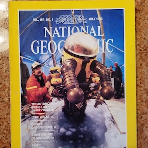 National Geographic Magazine 1983 July Exploring a 140 Year Old Ship Under Artic Ice Cover