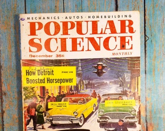 Vintage Popular Science Magazine For Men- December 1955