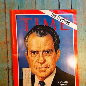 Vintage Time Magazine - November 15 - The Election - Richard Nixon 1968