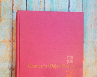 Chaucer's Major Poetry Hardback Book Albert C. Baugh 1963