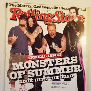 Rolling Stone Magazine Monsters Of Summer Cover 2003