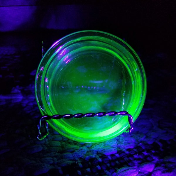 Uranium Glass Vintage Hazel Atlas  Furniture Coaster