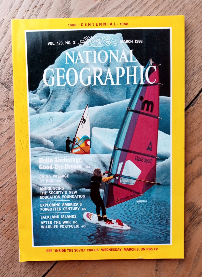 National Geographic Magazine March 1988 Hello Anchorage Goodbye Dream ...
