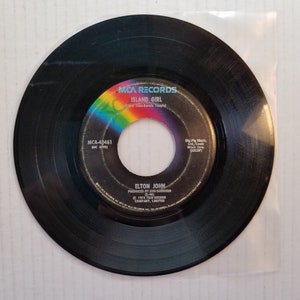 Elton John Island Girl Vinyl 45 Record 1975