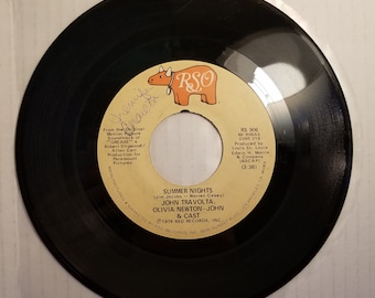 John Travolta Olivia Newton-John Summer Nights Vinilo 45 Disco 1978