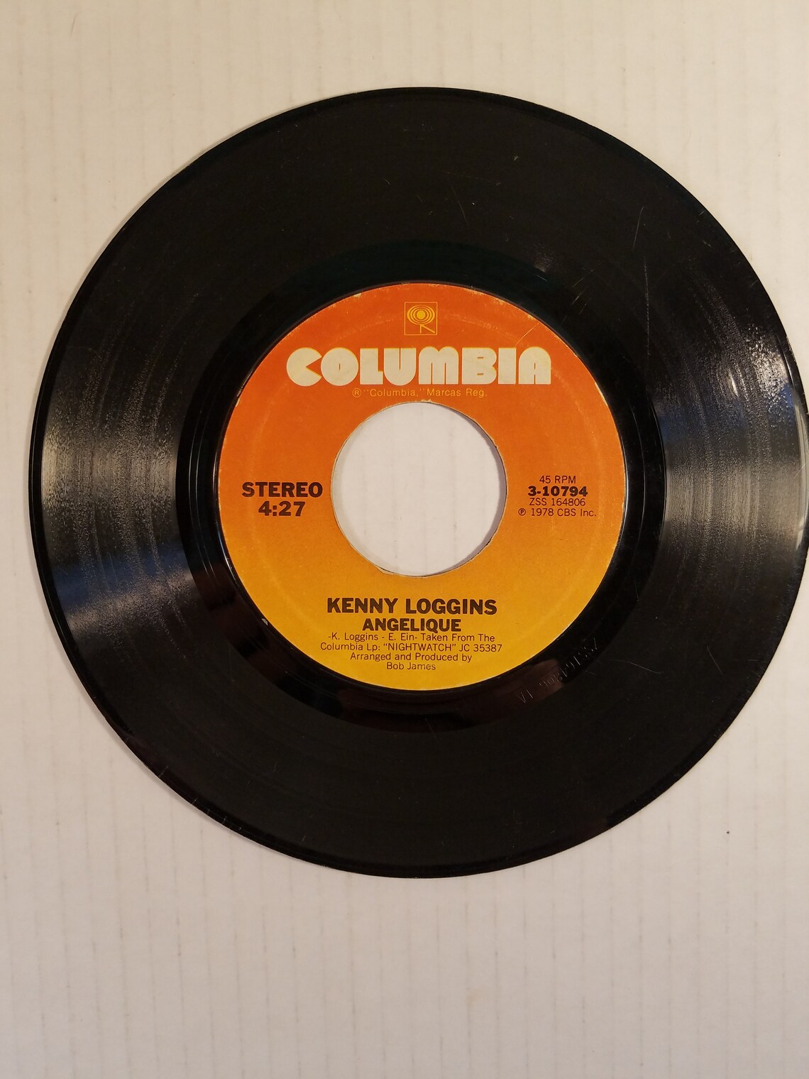 Kenny Loggins - Whenever I call you Friend 45 Vinyl Record 1978, foto 2 di 2